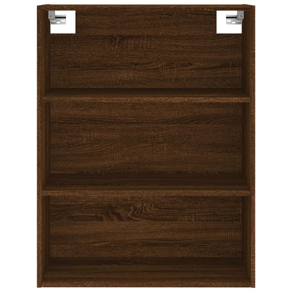 Highboard Braun Eichen-Optik 69,5X34X180 Cm Holzwerkstoff