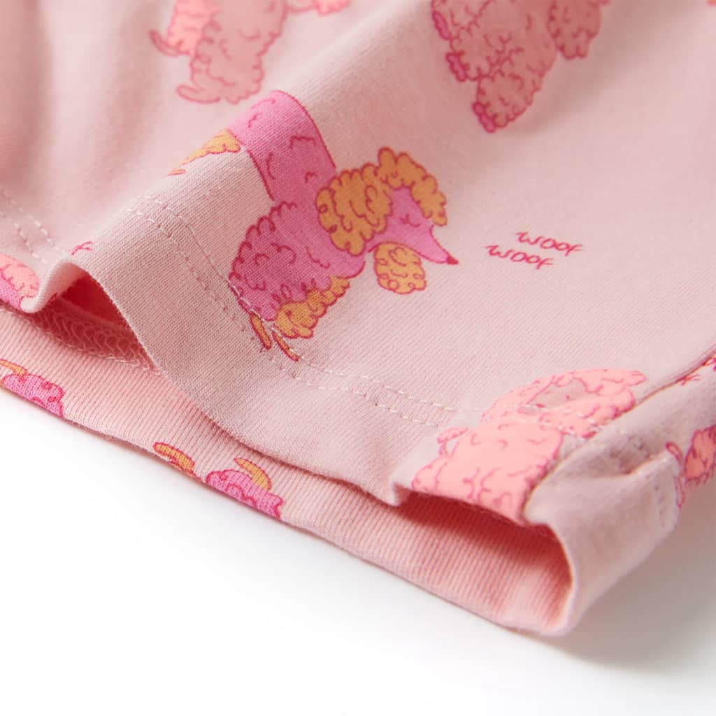 Kinderpyjama Mit Kurzen Ärmeln Hellrosa 104