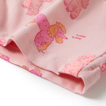 Kinderpyjama Mit Kurzen Ärmeln Hellrosa 104