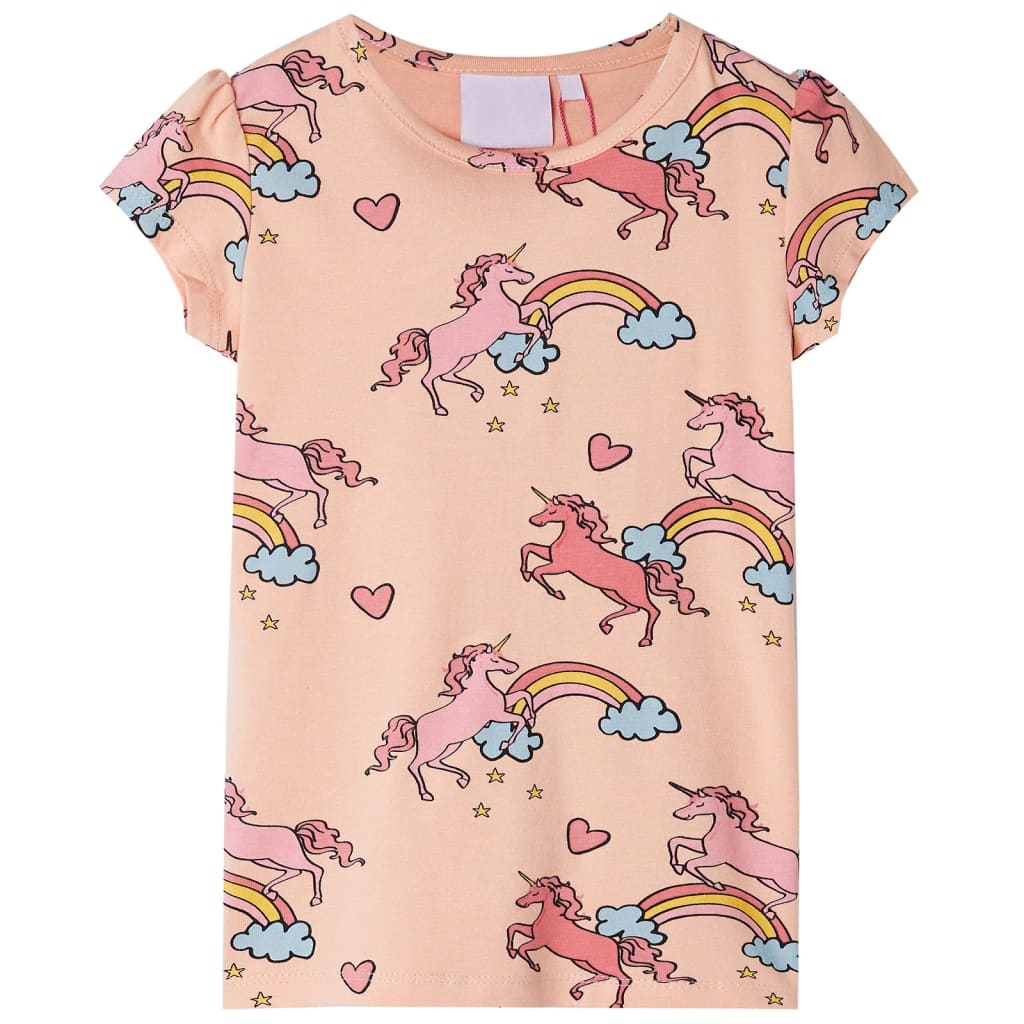 Kinderpyjama Mit Kurzen Ärmeln Hellorange 92