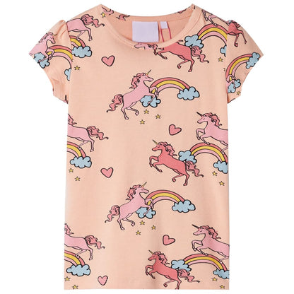 Kinderpyjama Mit Kurzen Ärmeln Hellorange 92
