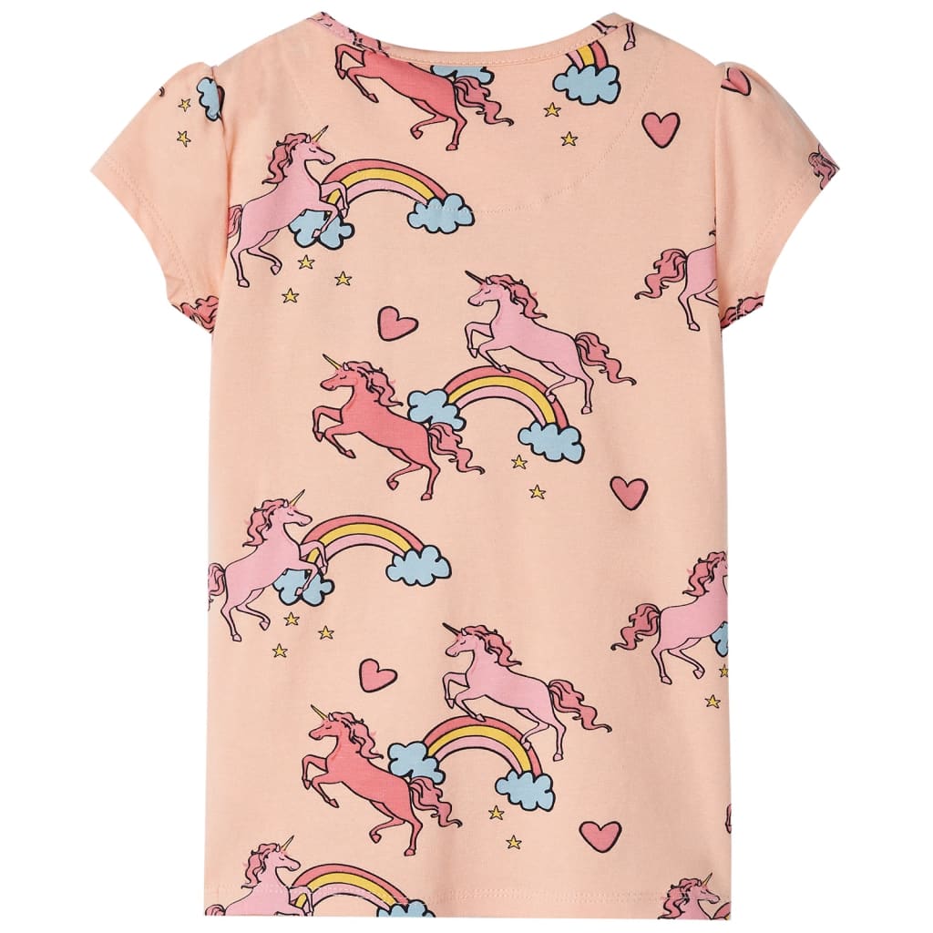 Kinderpyjama Mit Kurzen Ärmeln Hellorange 92