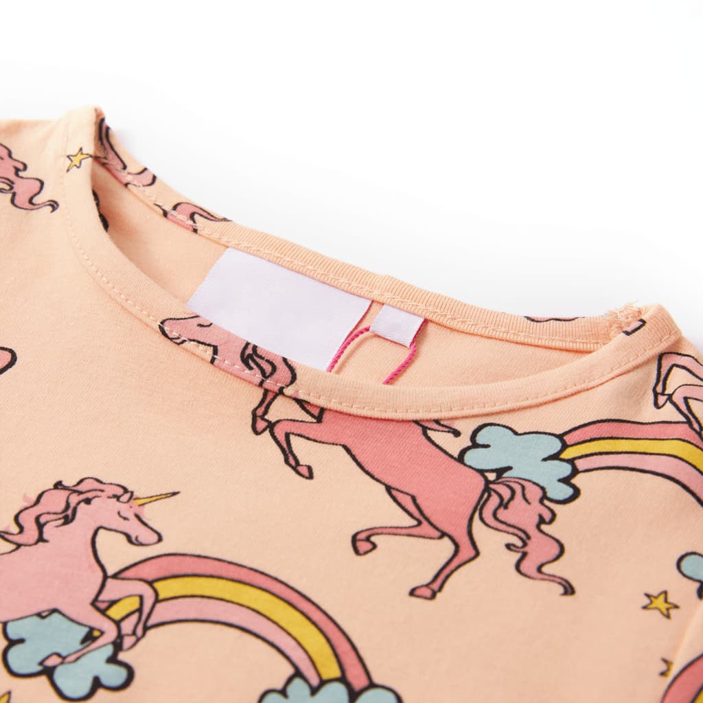 Kinderpyjama Mit Kurzen Ärmeln Hellorange 92