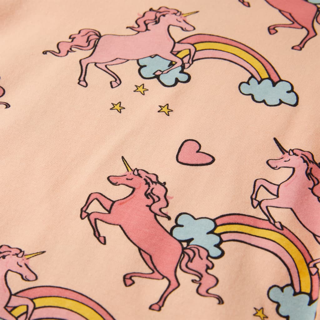 Kinderpyjama Mit Kurzen Ärmeln Hellorange 92