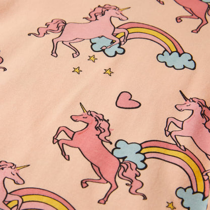Kinderpyjama Mit Kurzen Ärmeln Hellorange 92