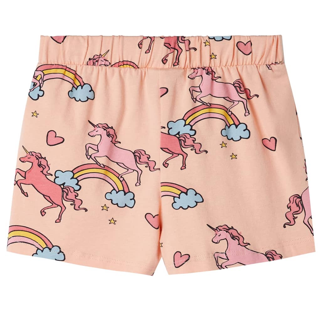 Kinderpyjama Mit Kurzen Ärmeln Hellorange 92