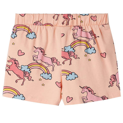 Kinderpyjama Mit Kurzen Ärmeln Hellorange 92