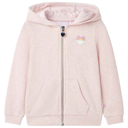 Kinder-Kapuzenpullover Mit Reißverschluss Hell 104