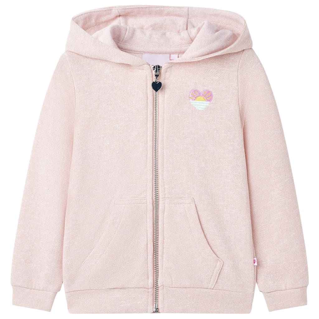 Kinder-Kapuzenpullover Mit Reißverschluss Hell 104