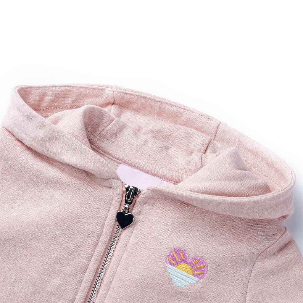 Kinder-Kapuzenpullover Mit Reißverschluss Hell 104