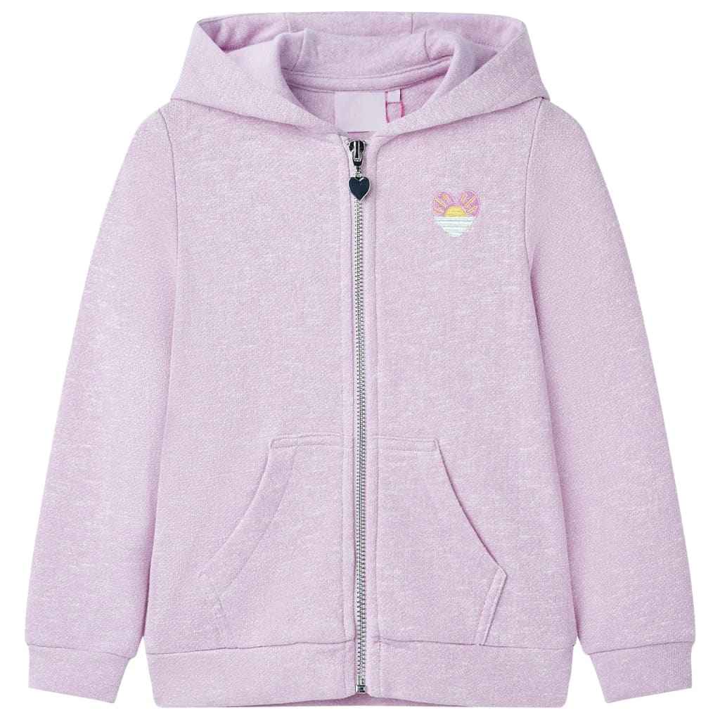 Kinder-Kapuzenpullover Mit Reißverschluss Hell 104