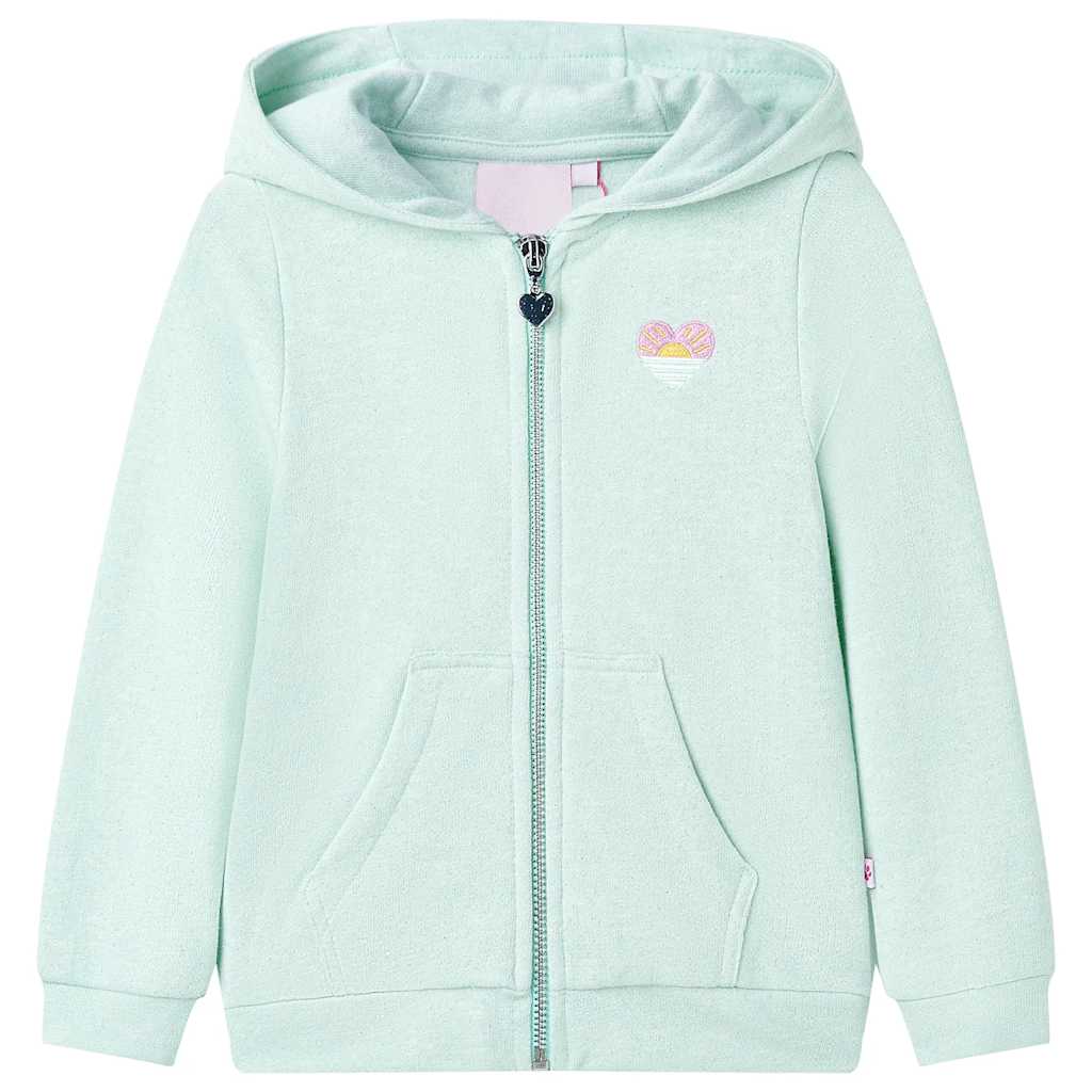 Kinder-Kapuzenpullover Mit Reißverschluss Hell 104