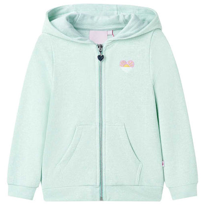 Kinder-Kapuzenpullover Mit Reißverschluss Hell 104