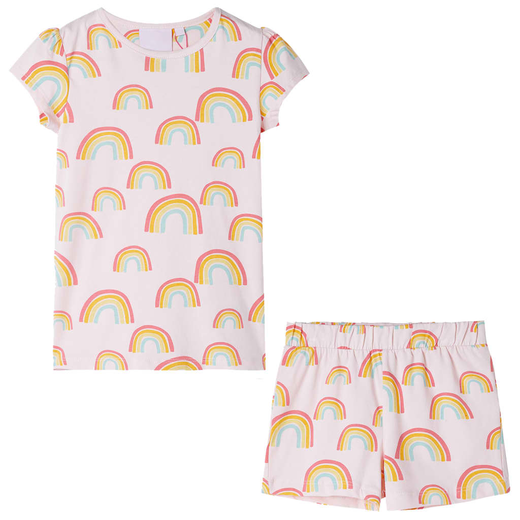 Kinderpyjama Mit Kurzen Ärmeln Zartrosa 92