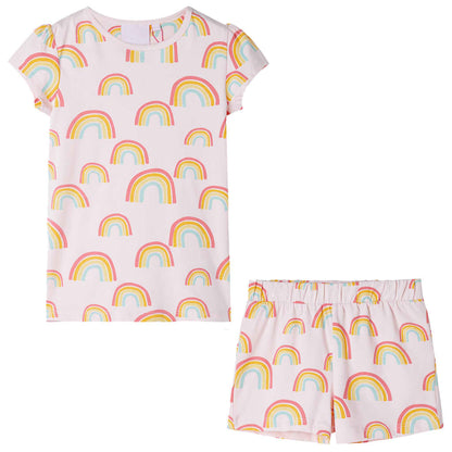 Kinderpyjama Mit Kurzen Ärmeln Zartrosa 92