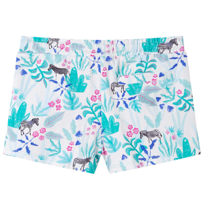 Kindershorts Mit Kordelzug Ecru Und Dunkles Minzgrün 140