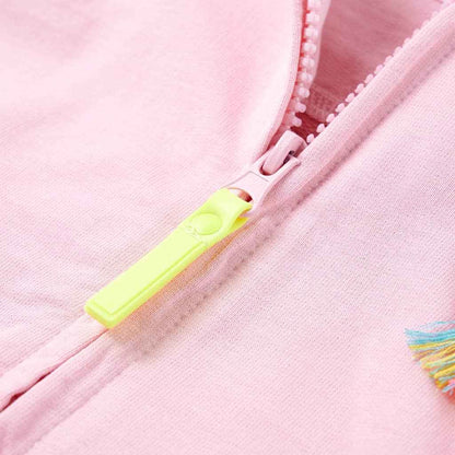 Kinder-Kapuzenpullover Mit Reißverschluss Hellrosa 128
