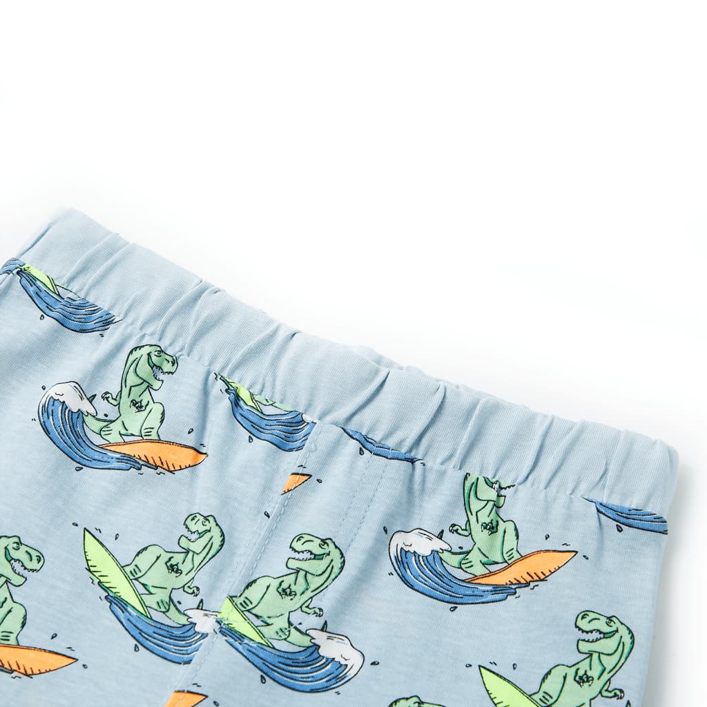 Kinderpyjama Mit Kurzen Ärmeln Hellblau 128