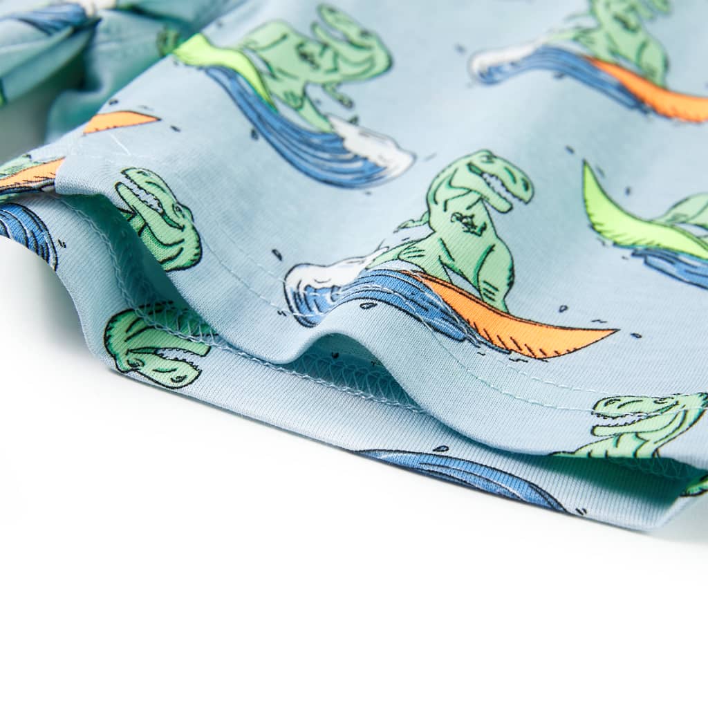 Kinderpyjama Mit Kurzen Ärmeln Hellblau 128