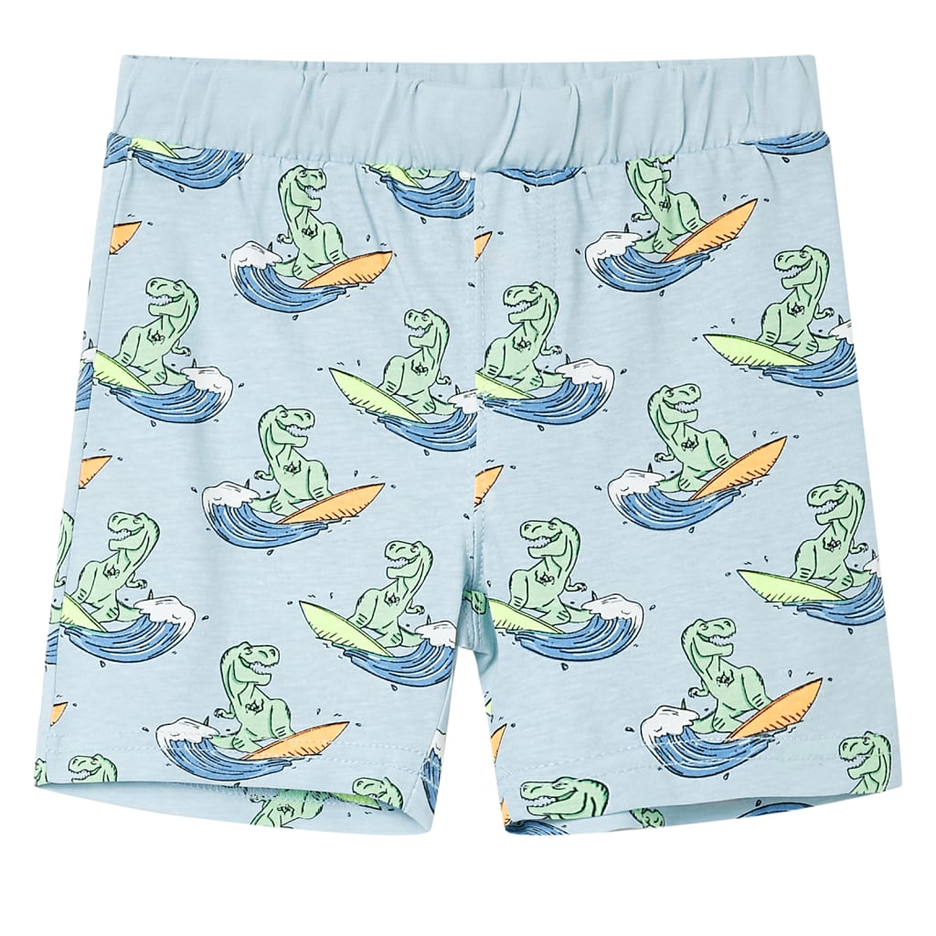 Kinderpyjama Mit Kurzen Ärmeln Hellblau 128