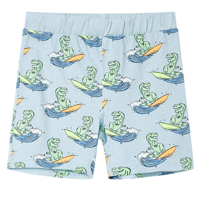 Kinderpyjama Mit Kurzen Ärmeln Hellblau 128