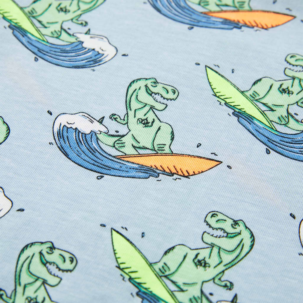 Kinderpyjama Mit Kurzen Ärmeln Hellblau 128
