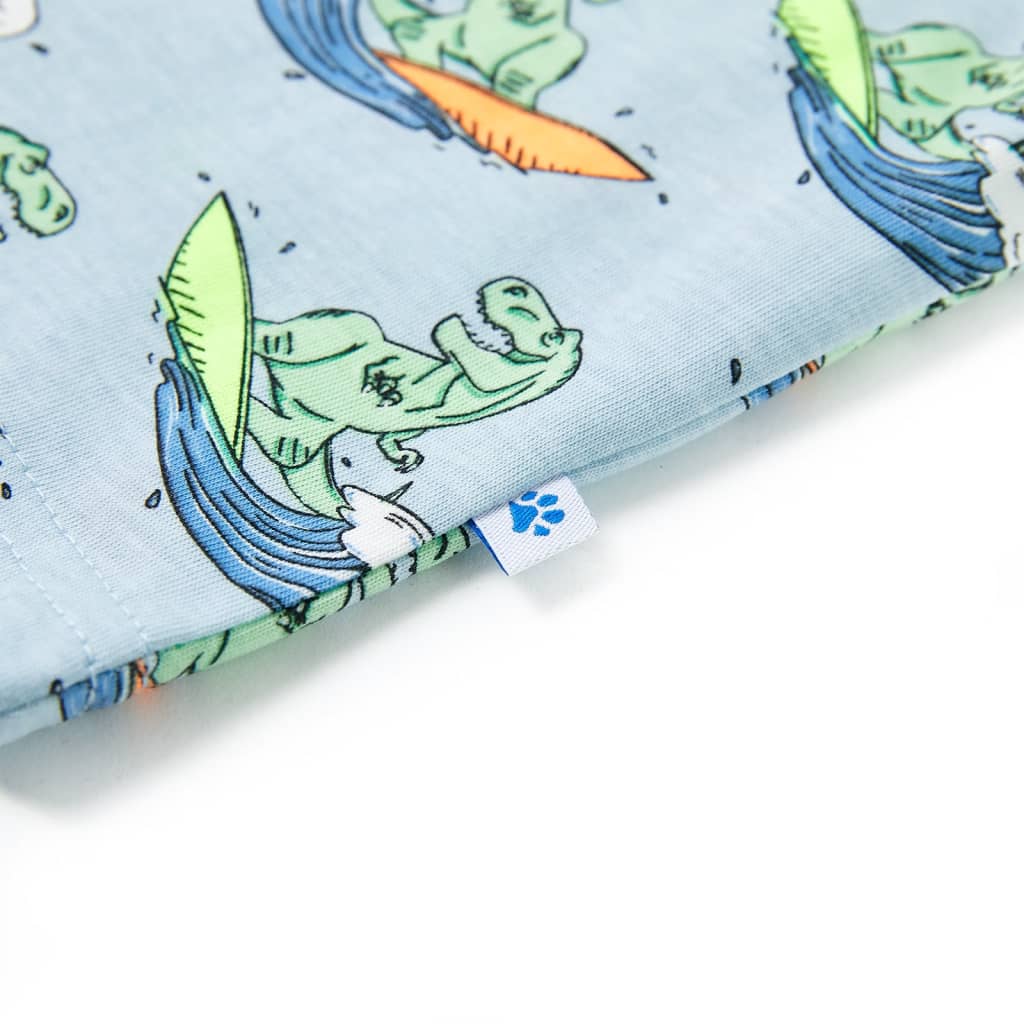 Kinderpyjama Mit Kurzen Ärmeln Hellblau 128