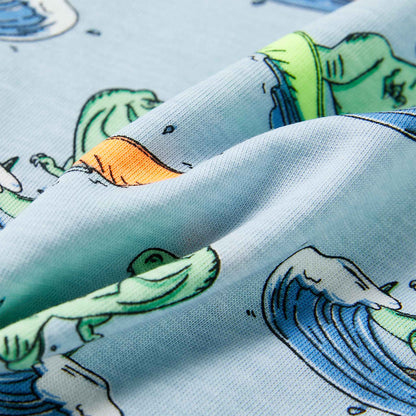Kinderpyjama Mit Kurzen Ärmeln Hellblau 128