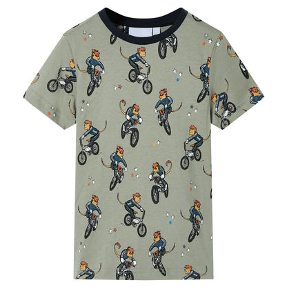 Kinderpyjama Mit Kurzen Ärmeln Hellkhaki 92