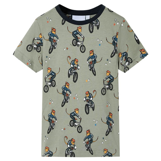 Kinderpyjama Mit Kurzen Ärmeln Hellkhaki 92