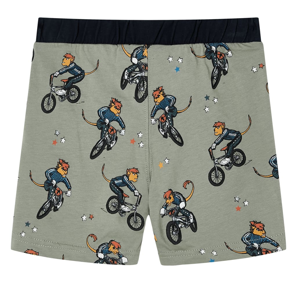 Kinderpyjama Mit Kurzen Ärmeln Hellkhaki 92