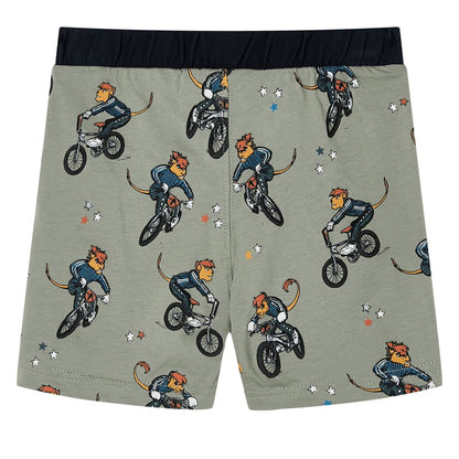 Kinderpyjama Mit Kurzen Ärmeln Hellkhaki 92