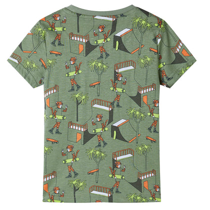 Kinderpyjama Mit Kurzen Ärmeln Hellkhaki 92