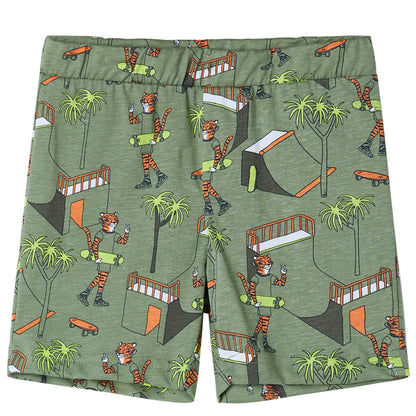 Kinderpyjama Mit Kurzen Ärmeln Hellkhaki 92