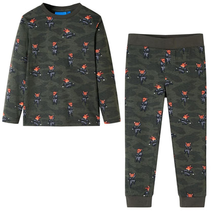 Kinderpyjama Mit Langen Ärmeln Khaki 92