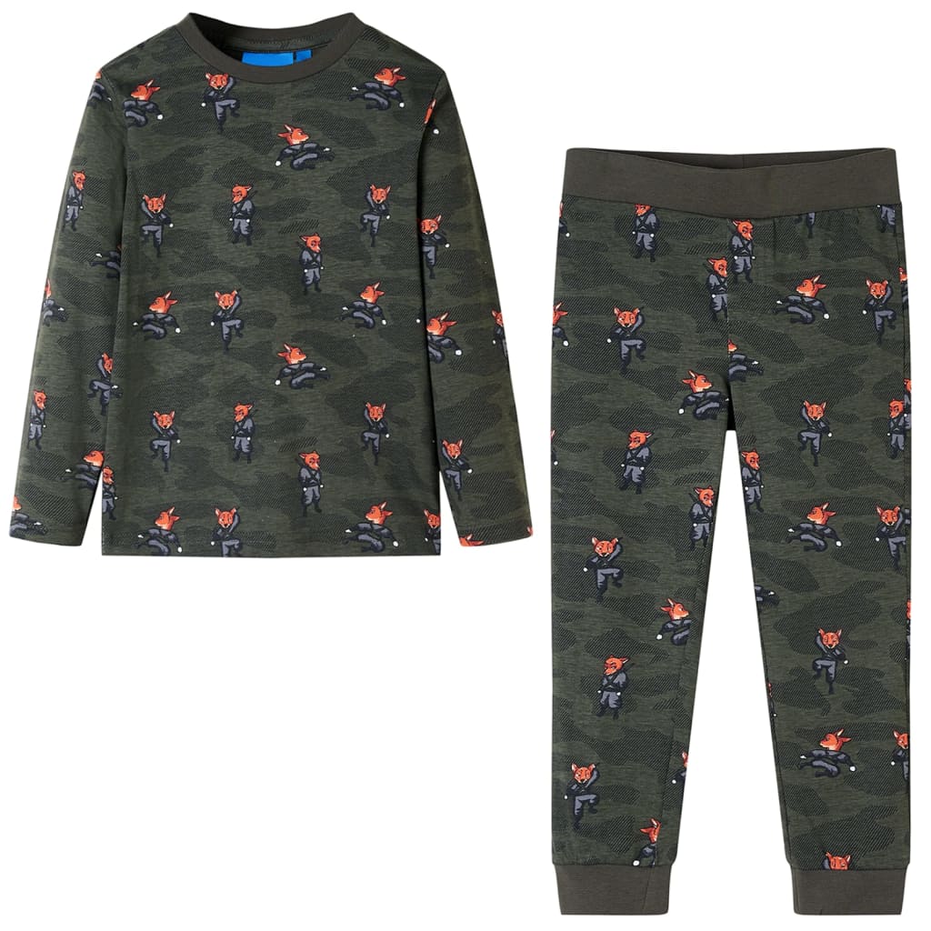 Kinderpyjama Mit Langen Ärmeln Khaki 92