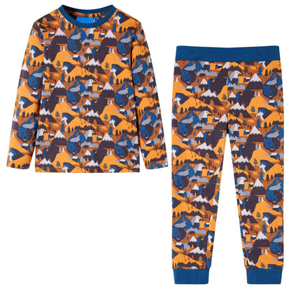 Kinderpyjama Mit Langen Ärmeln Cognac 104
