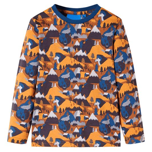 Kinderpyjama Mit Langen Ärmeln Cognac 104