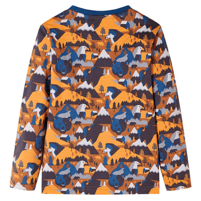 Kinderpyjama Mit Langen Ärmeln Cognac 104