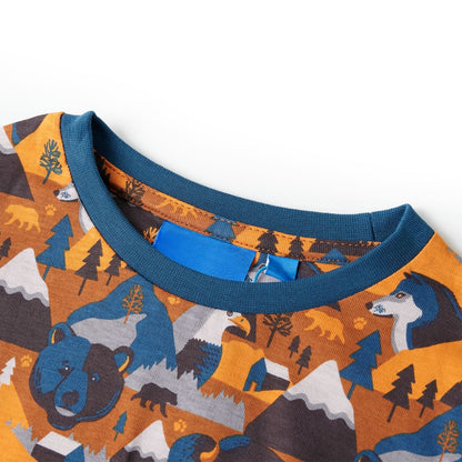 Kinderpyjama Mit Langen Ärmeln Cognac 104