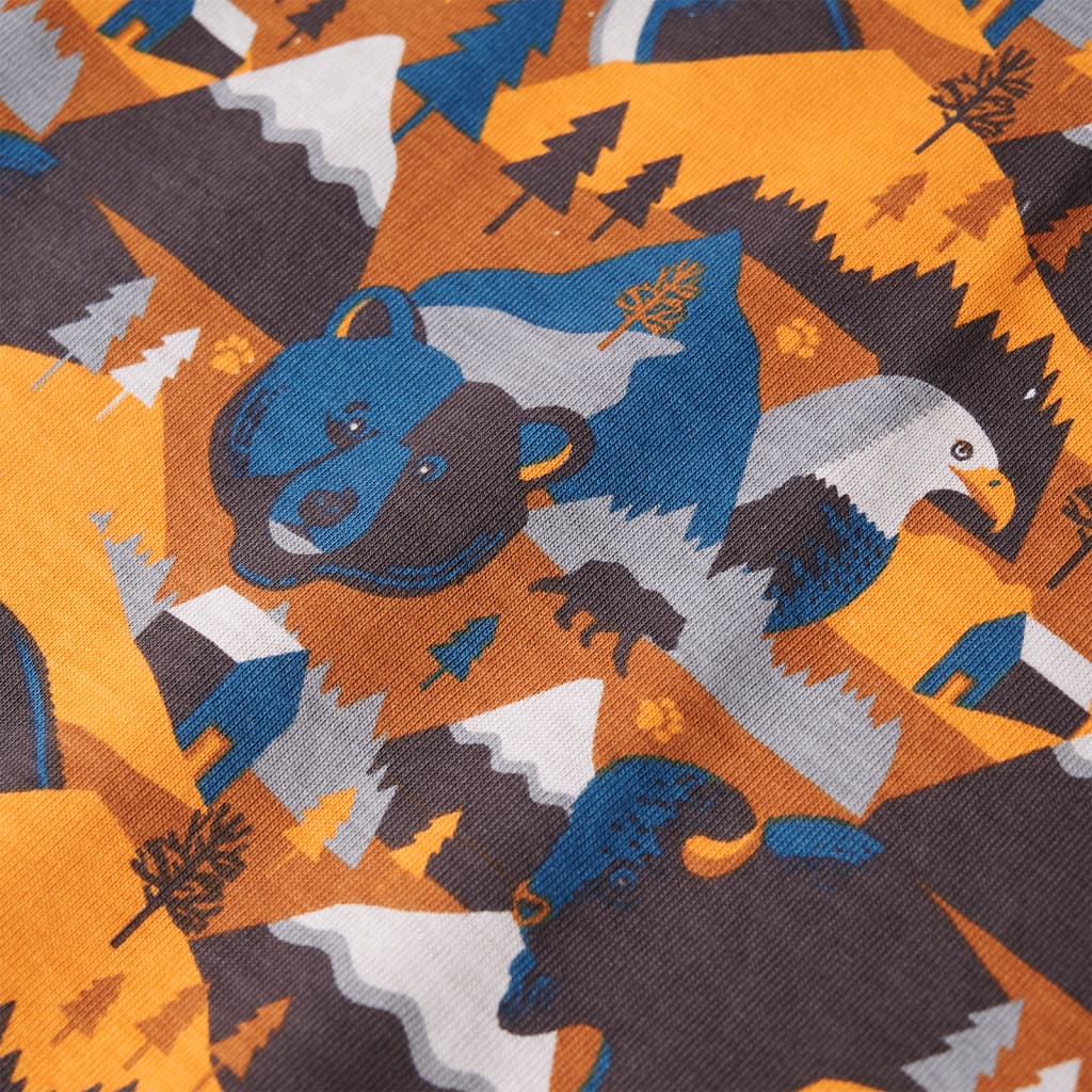 Kinderpyjama Mit Langen Ärmeln Cognac 104