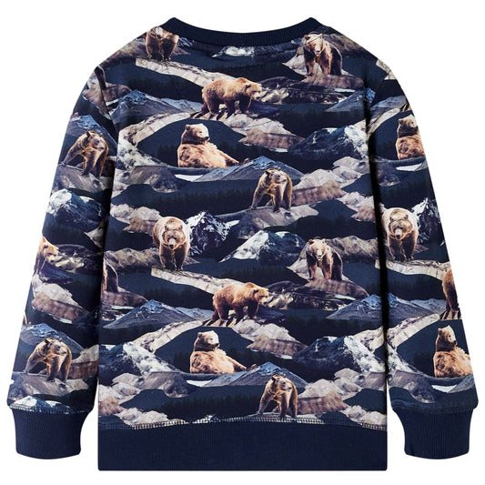 Kinder-Sweatshirt Marineblau 140
