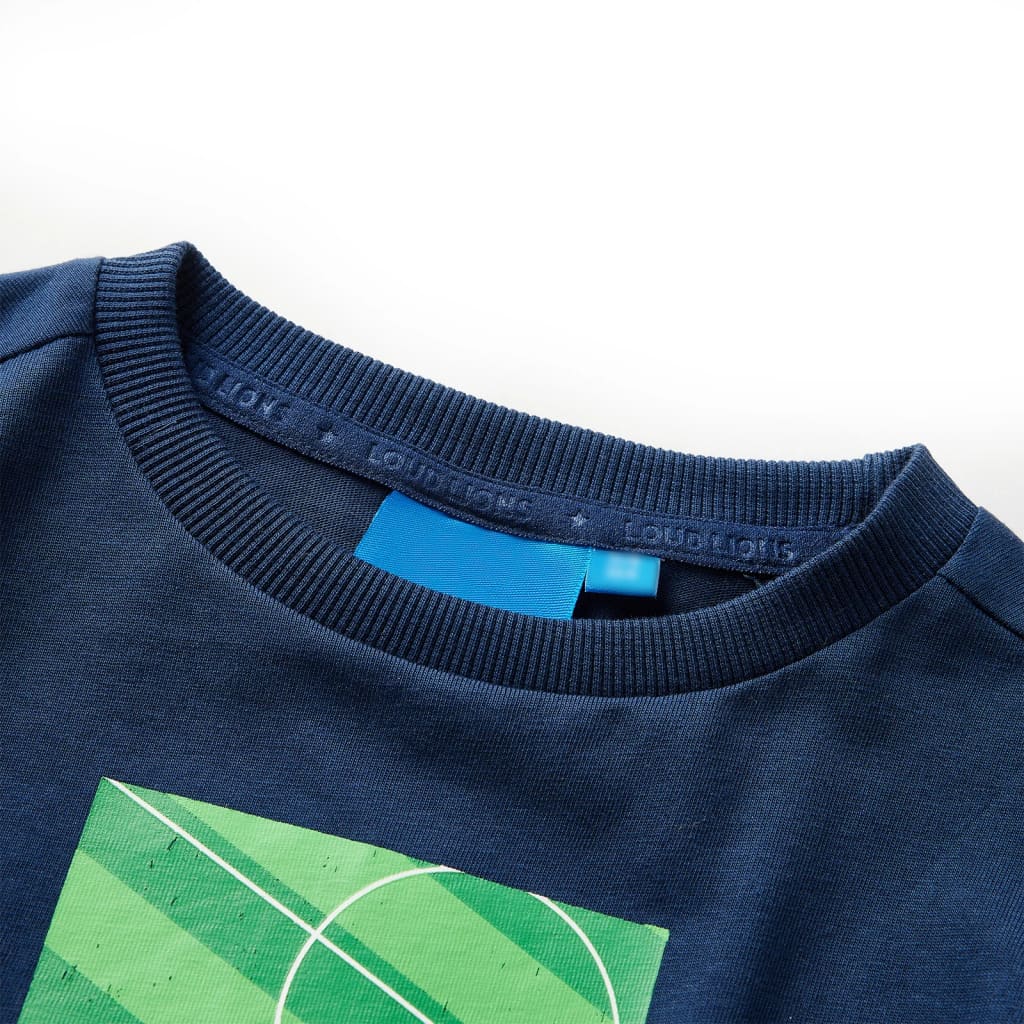 Kinder-Langarmshirt Marineblau 116