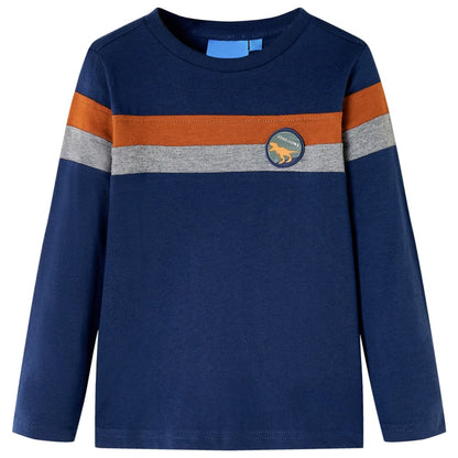 Kinder-Langarmshirt Marineblau 116