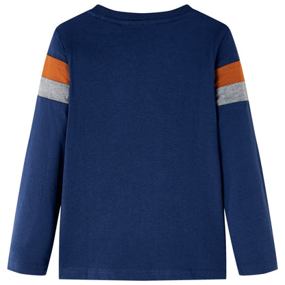 Kinder-Langarmshirt Marineblau 116