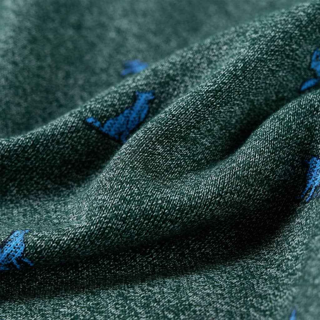 Kinder-Sweatshirt Dunkelgrün Melange 128