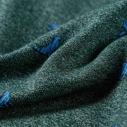 Kinder-Sweatshirt Dunkelgrün Melange 128