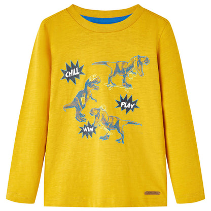 Kinder-Langarmshirt Dunkles Melange 92