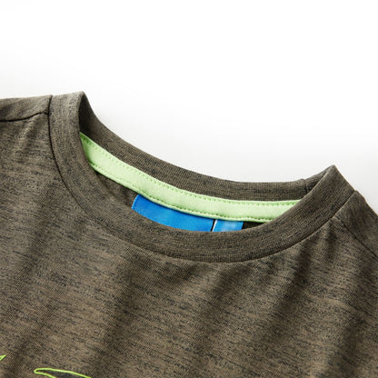 Kinder-Langarmshirt Dunkles Melange 92
