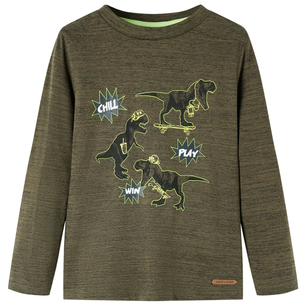 Kinder-Langarmshirt Dunkles Melange 92